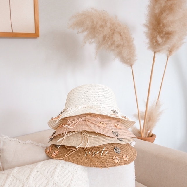 Little Sosete Daisy Bucket Hat & Purse 