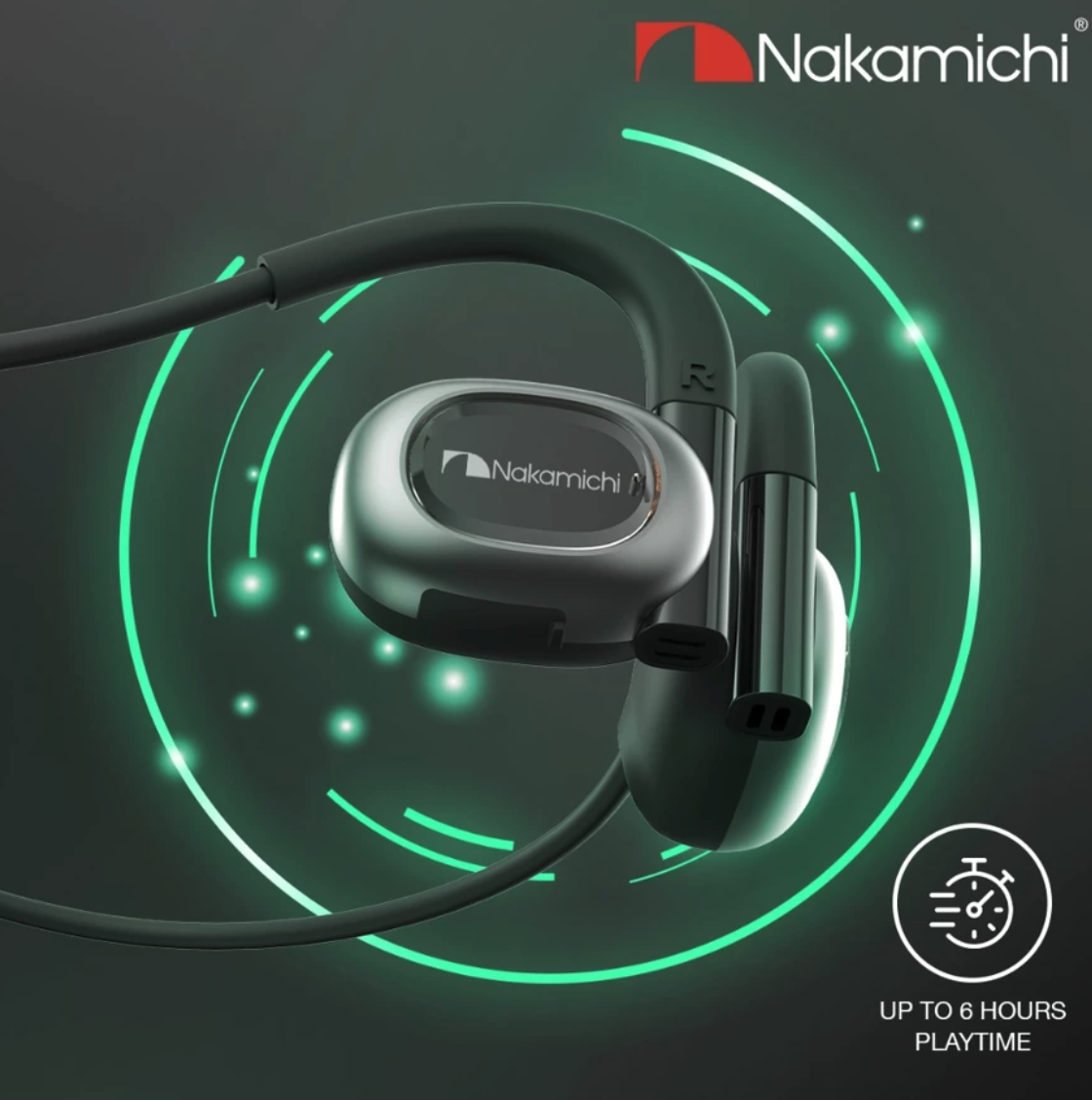 Nakamichi Research Nakamichi Open Ear Air Conduction Earphones OP-SP901