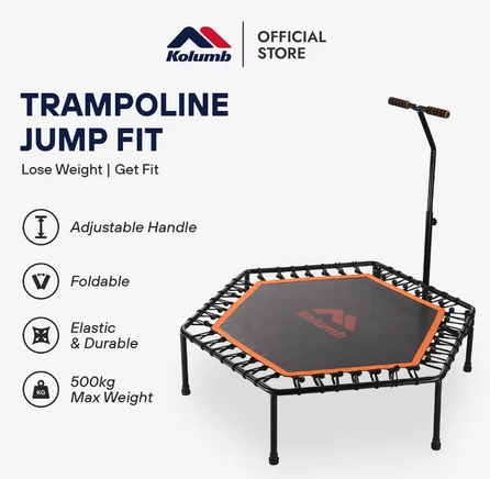 Kolumb Trading Indonesia Kolumb Sport Trampoline Jump Fit Black Orange Hexa YDF1006