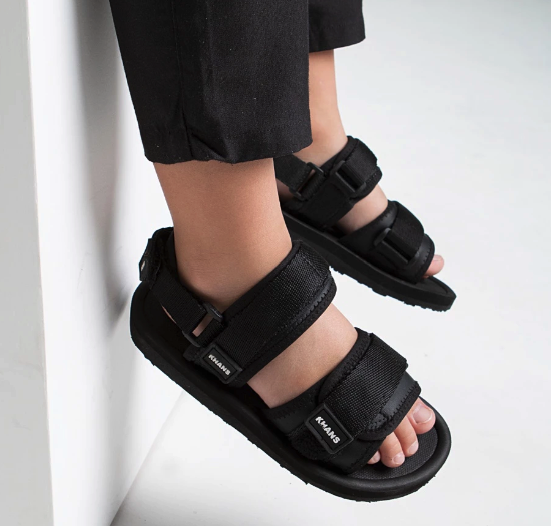 Khans Footwear KHANS Kids Sandal Gunung Travelling Anak - Messi Black