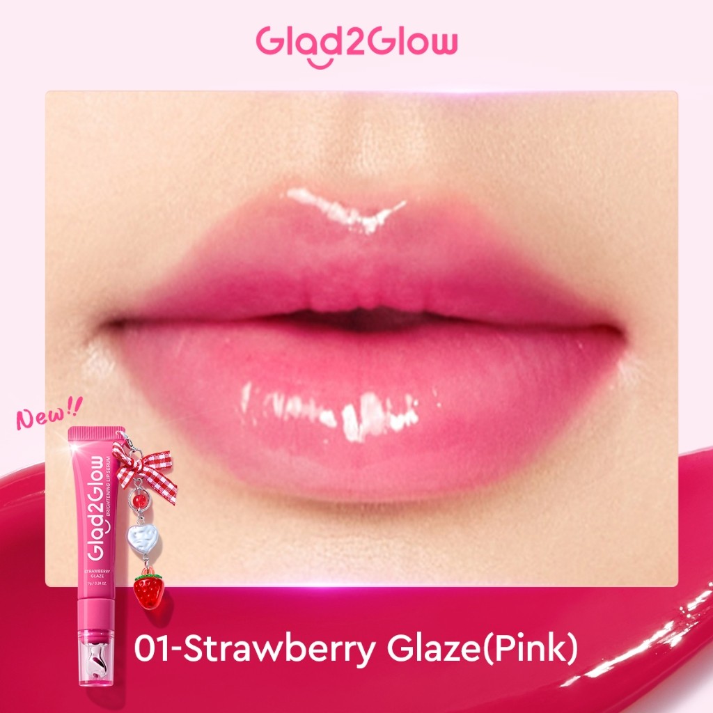 Glad2Glow Brightening Lip Serum 01 Strawberry Glaze 5
