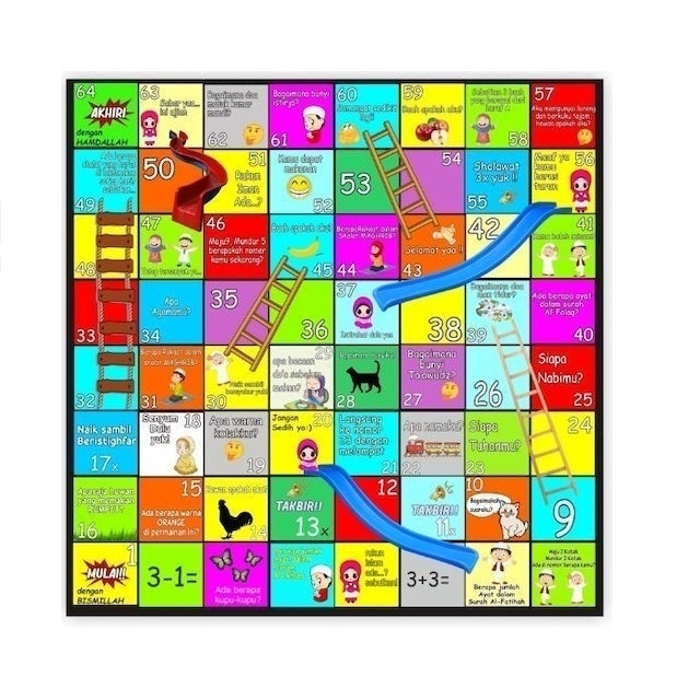 Ular Tangga Jumbo Mainan Edukasi - Edukasi Islam