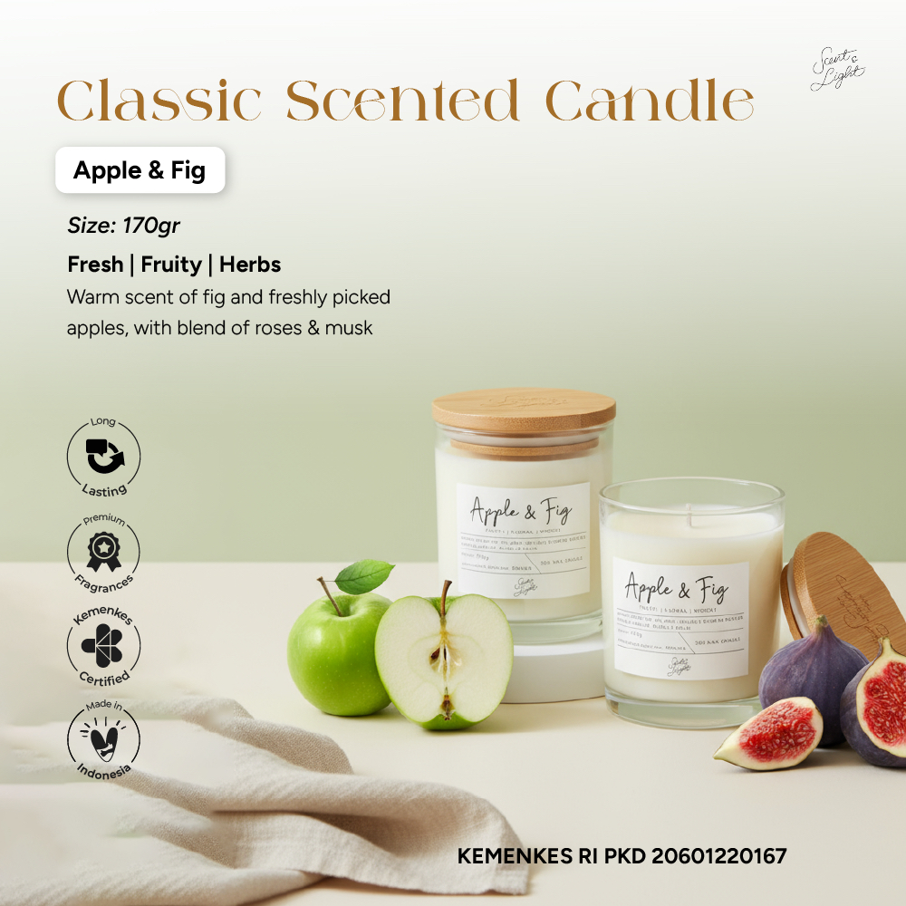Scent and Light Scent and Light Classic Soy Candle Apple & Fig
