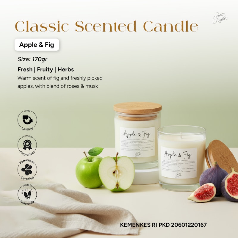 Scent and Light Classic Soy Candle Apple & Fig 2