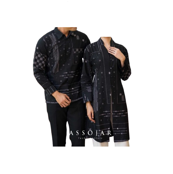 Izara Batik Calista Navy Set Kebaya Batik Modern 