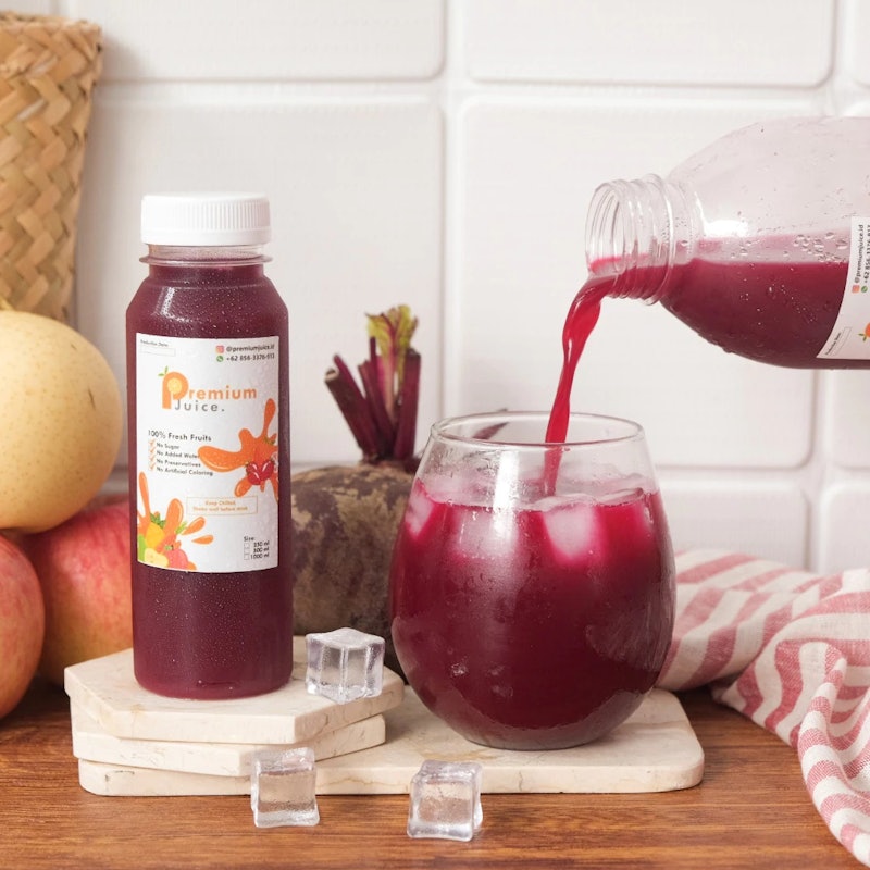 Premium Juice Pure Bit Mix Wortel Apel Cold Pressed Juice