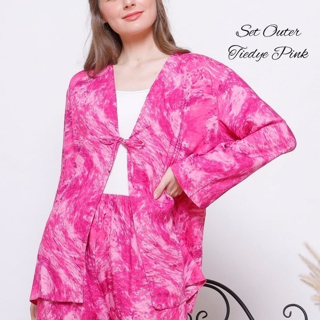 Geembe.id Set Outer/Kimono/Cardigan Tiedye Mix