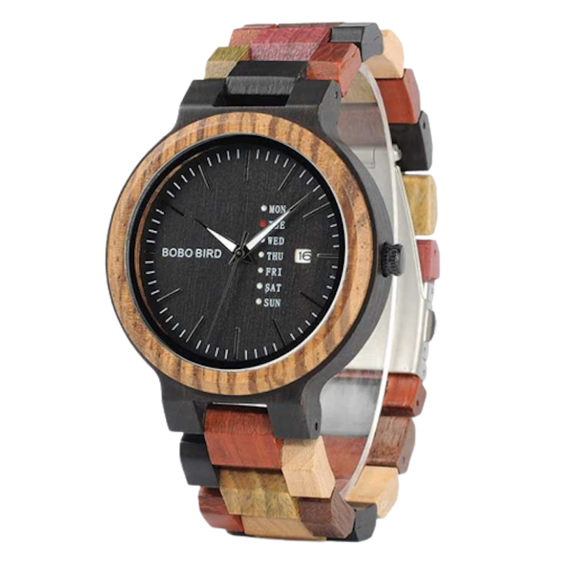 Jam Tangan Analog Kayu Pria Cowok Original 1