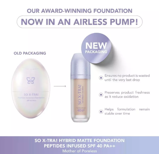 MOP Indonesia Corp Mother of Pearl So X-TRA! Hybrid Matte Foundation N21 Eclair