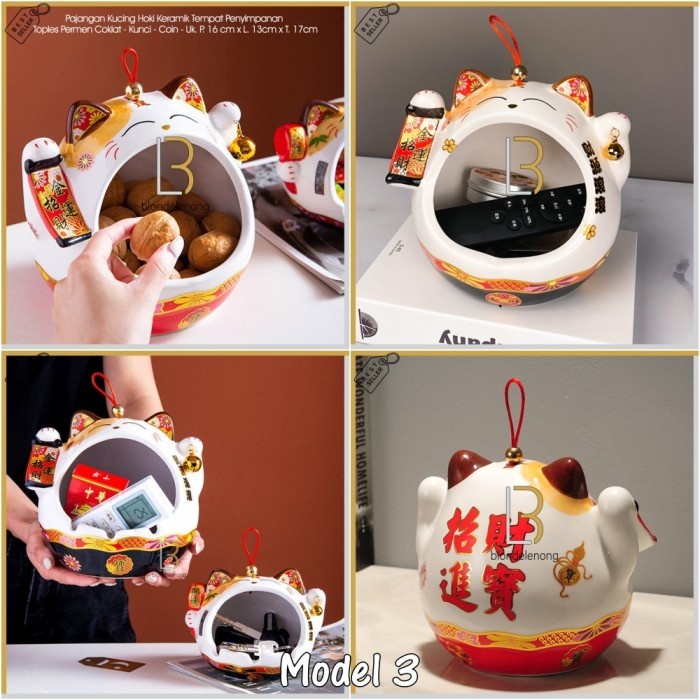  Tempat Permen Keramik Maneki Neko 