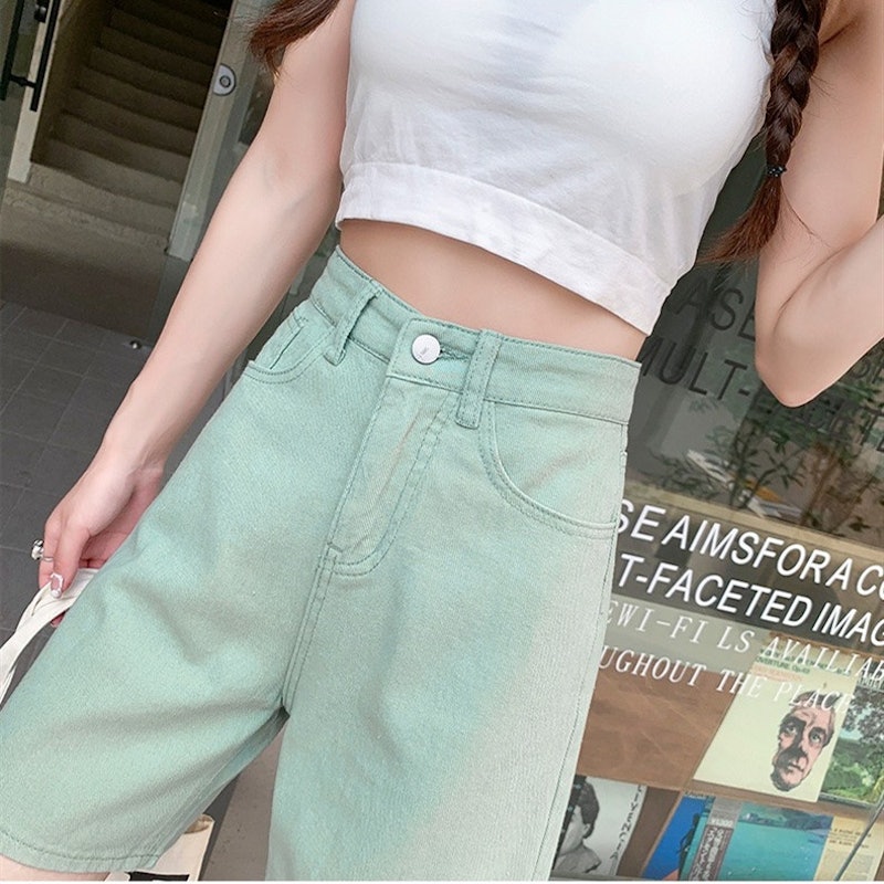 Celana Pendek Denim Korea Warna-Warni 1