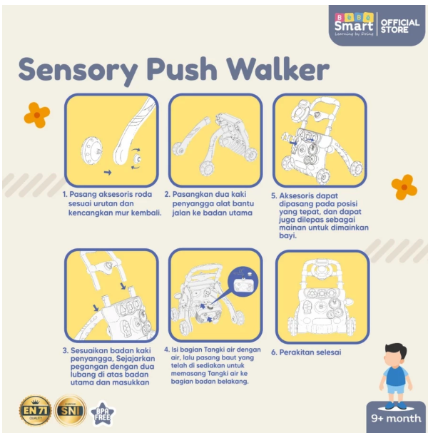  Bebe Smart Sensory Push Walker
