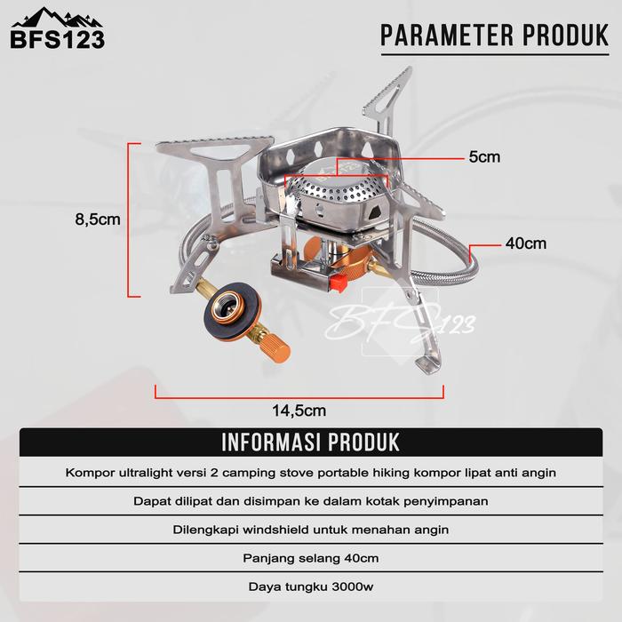  BFS123 Camping Stove Portable Hicook