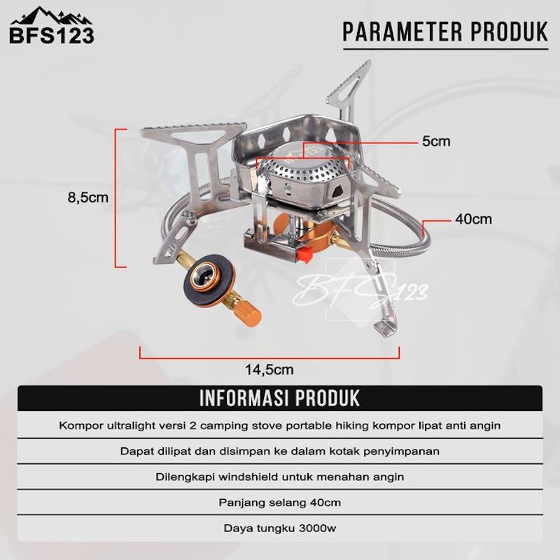 BFS123 Camping Stove Portable Hicook 3