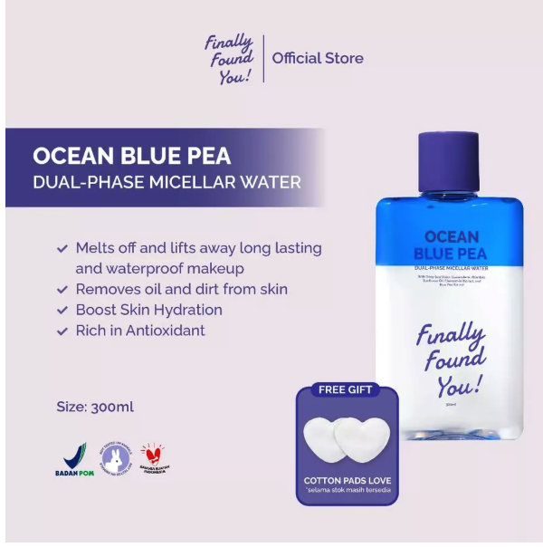 Karya Maharendra Innovation Finally Found You! Ocean Blue Pea Dual-Phase Micellar Water
