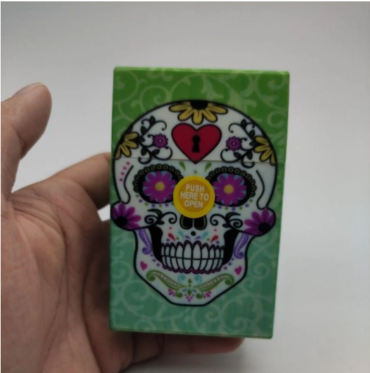  Kotak Rokok Akrilik Motif Skull