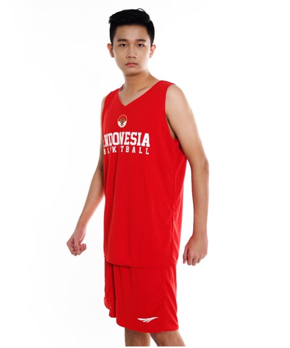 Jersey Indonesian Basketball Red-White 2 Sides