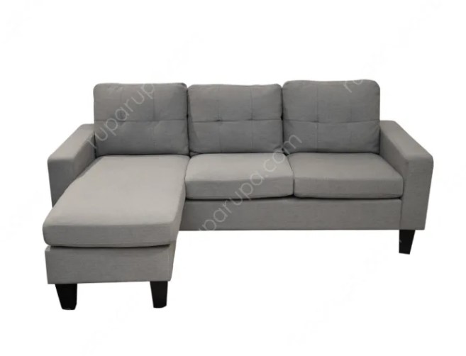 Albris Sofa Sudut Fabric - Abu-abu 2