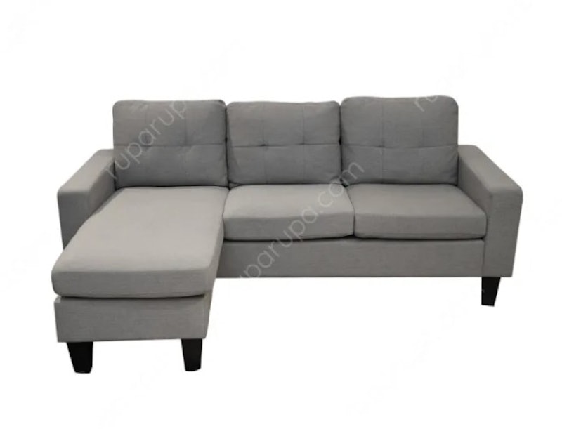 Albris Sofa Sudut Fabric - Abu-abu 2