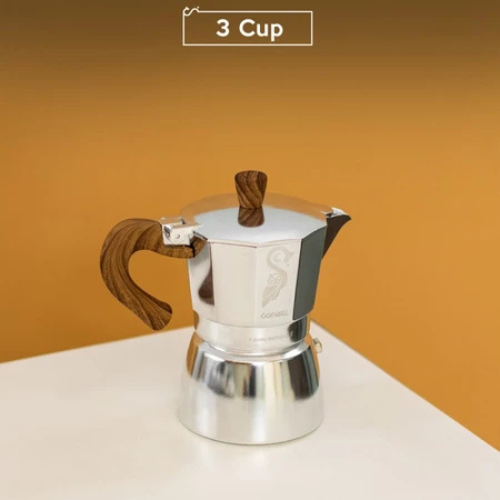 Conalli Conalli 3 Cup Mokapot Silver