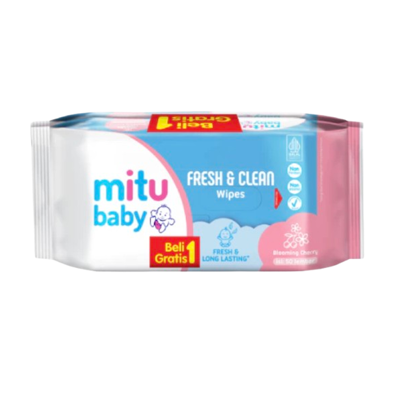 Baby Fresh & Clean Wipes Blooming Cherry 1