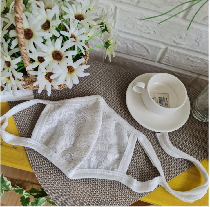 3Ply Masker Kain Brokat 3