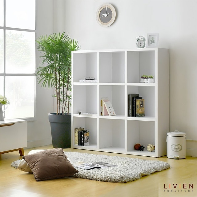 Livien Rak Buku Minimalis 3 x 3