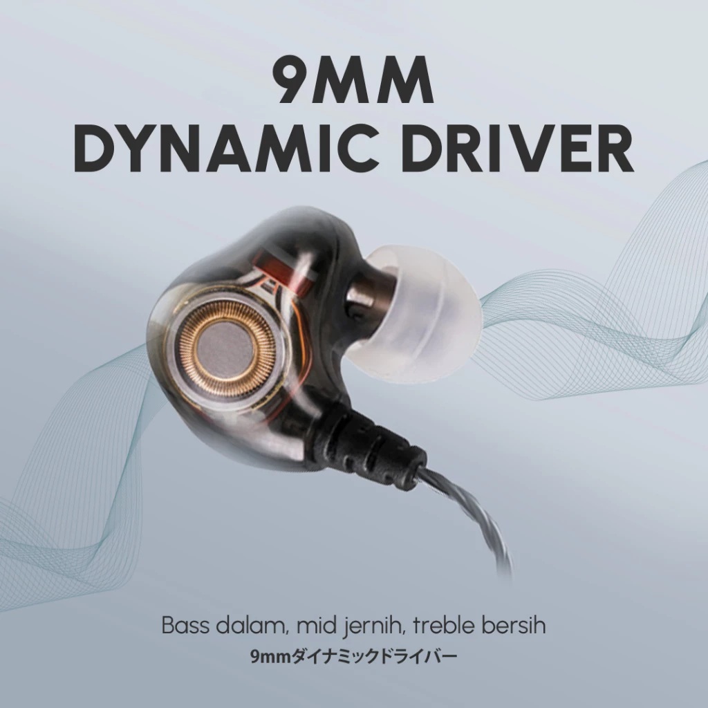 Nakamichi Dynamic Driver Wired Earphones with Mic 2
