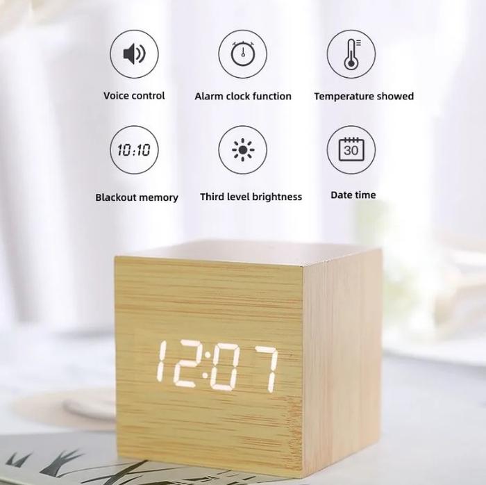  Soha Jam Digital Kayu LED  JD-11
