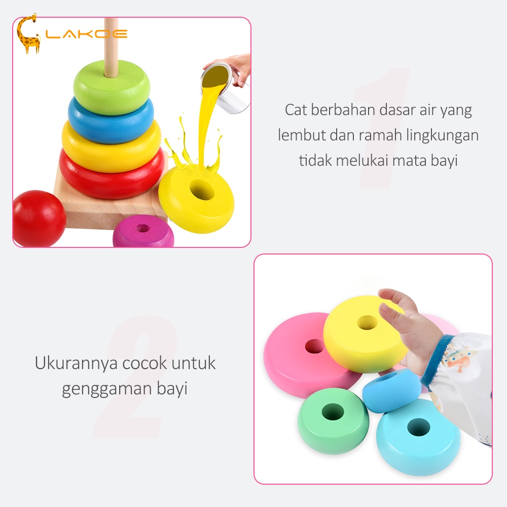 Rainbow Tower Puzzle Kayu 4