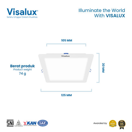 Visalux Elektrindo Visalux Tetra LED Panel Light Daylight Square
