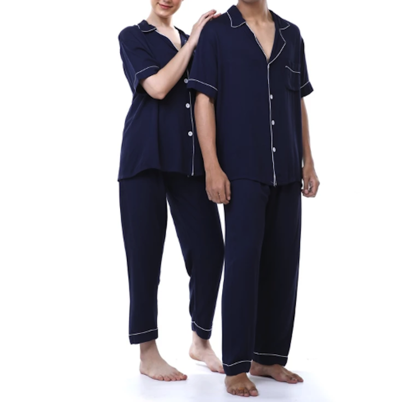Zavyn Setelan Piyama Couple Rayon Twill Premium Lengan Pendek 3