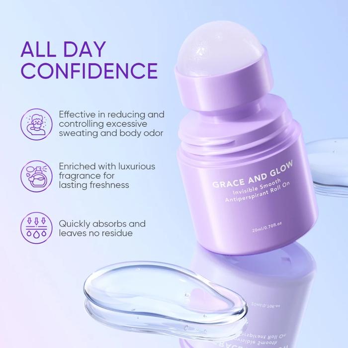 Shanghai Ayara Cosmetics Grace and Glow Invisible Smooth Antiperspirant Roll On