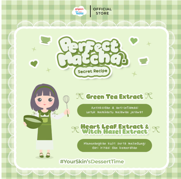 Pigeon Pigeon Teens Perfect Matcha Clay Mask