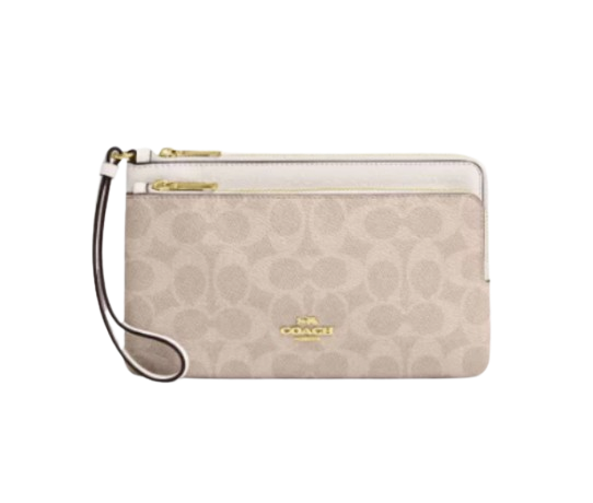 Coach Double Zip Wallet in Signature Canvas 1