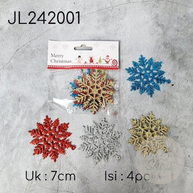 Hiasan Pohon Natal Snowflake Salju Kepingan 3