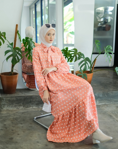 Mayoutfit  Revony Maxidress Polkadot Layer