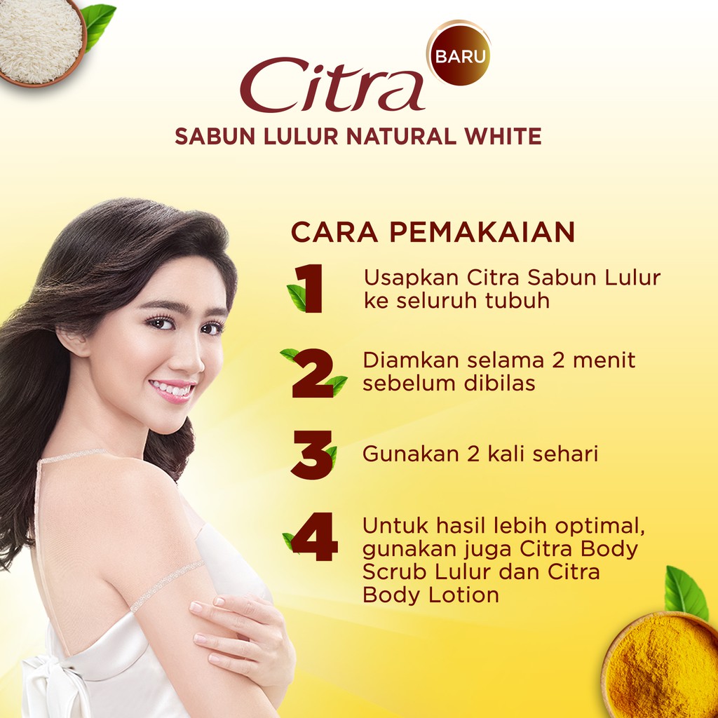 Unilever Citra Body Scrub Lulur Natural White Bengkoang
