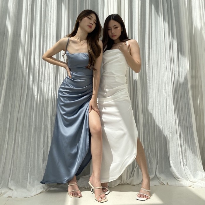 Kiyora Wears Alila Satin Dress