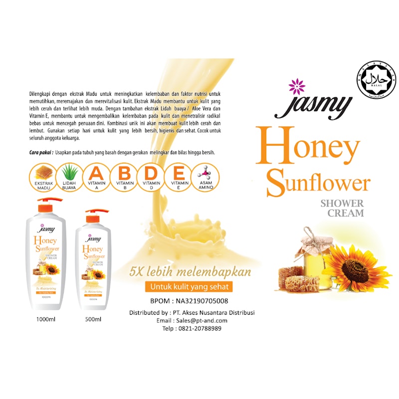 JASMY Honey Sunflower Shower Cream 3