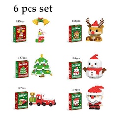 LOZTOYS 6 pcs Set Mini Bricks Christmas Toys