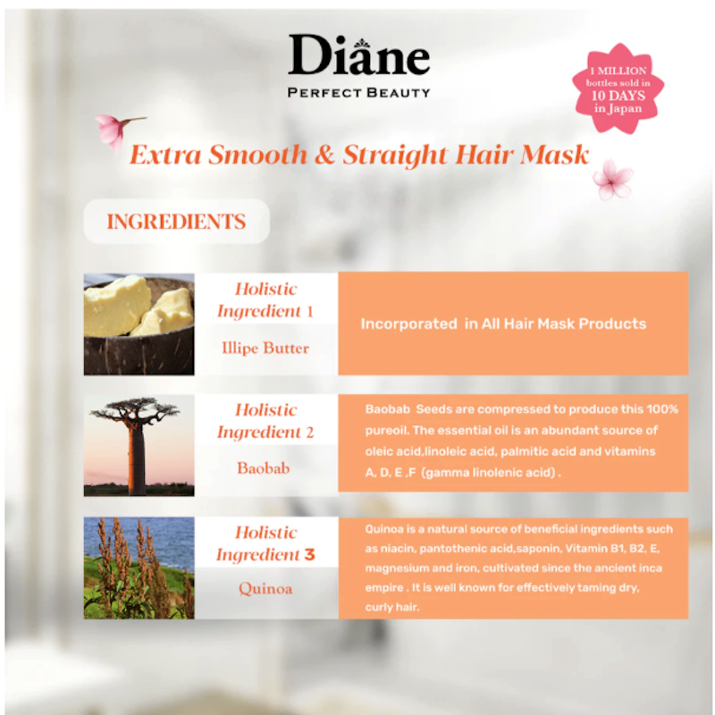Moist Diane Extra Smooth & Straight Hair Mask 4