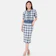 MKY Clothing Carol Set Plaid Blouse with Span Skirt 1