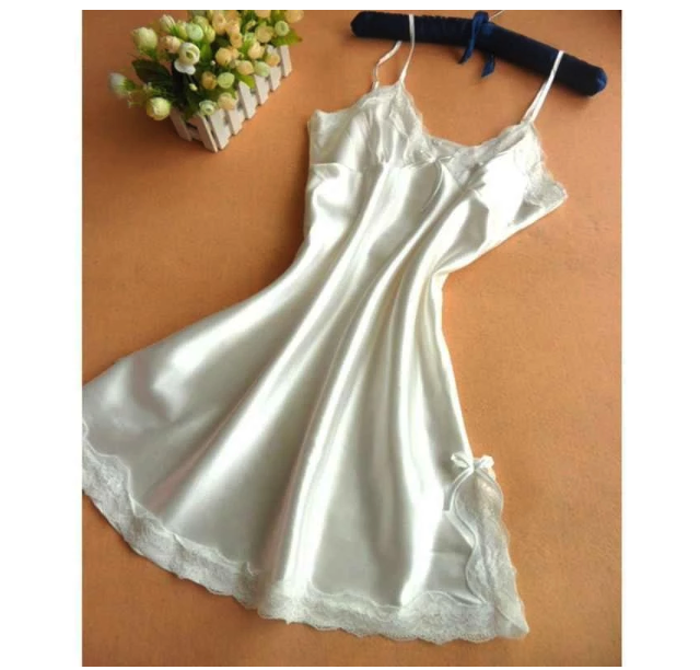 Ninabobo Lingerie Dress Satin Mini Deep V Silk 5
