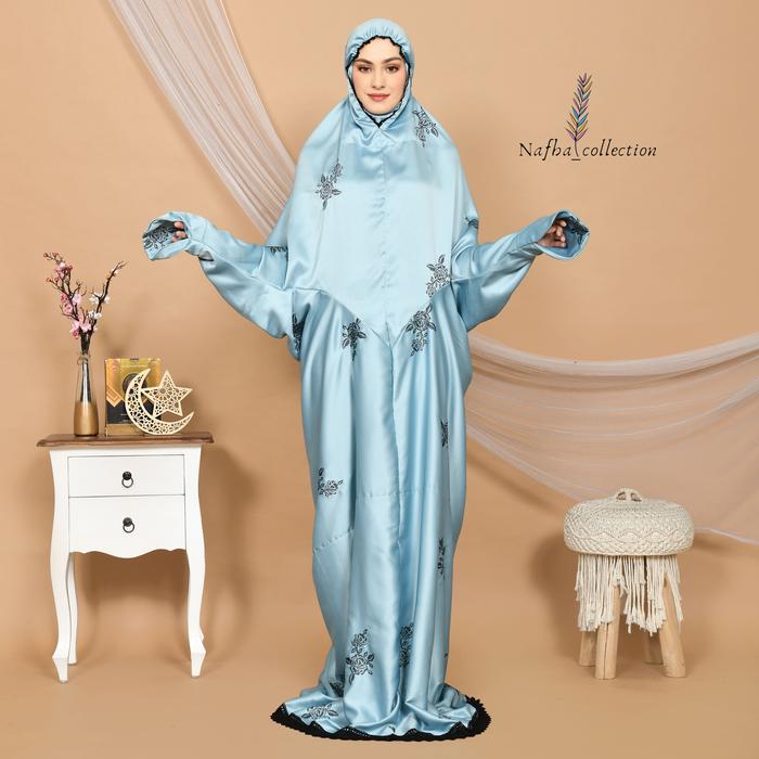  Nafha Mukena Terusan Bunga Mawar Streamin