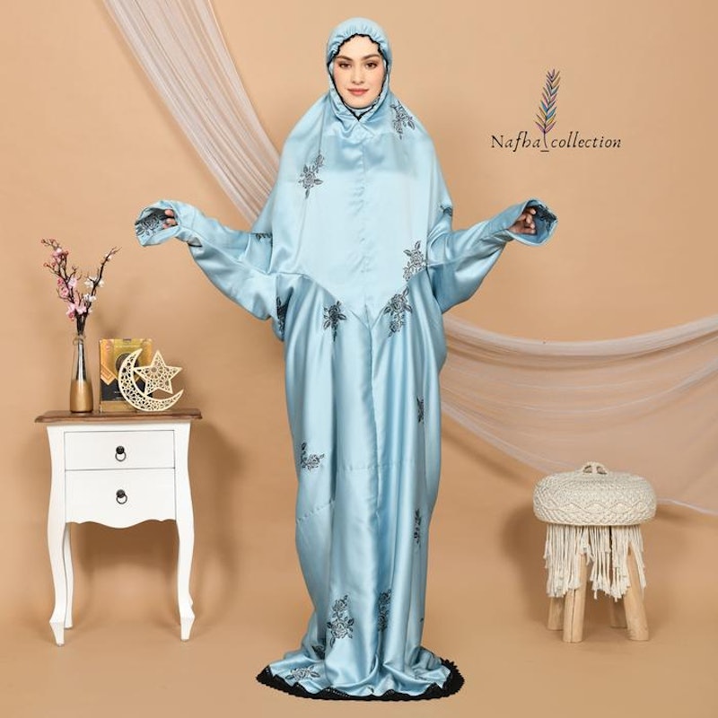 Nafha Mukena Terusan Bunga Mawar Streamin 3