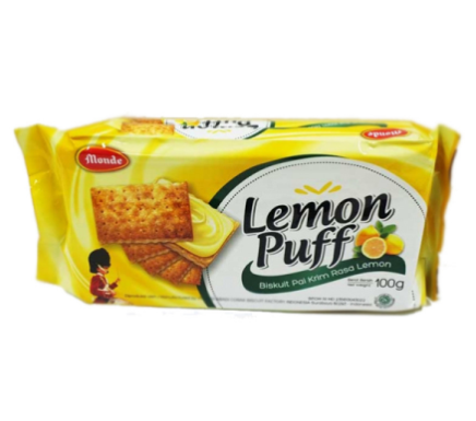Monde Mahkota Biskuit Monde Lemon Puff  100 gram 