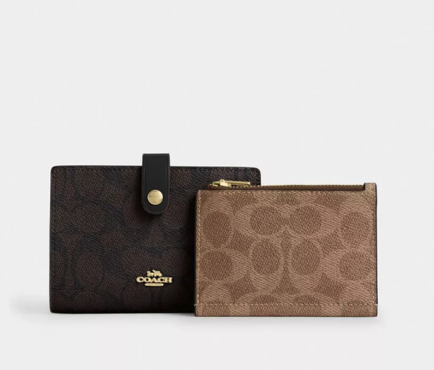 Coach 2 In 1 Wallet In Blocked Signature Canvas CBK54