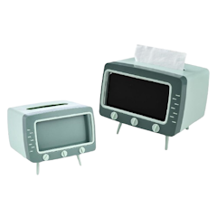 Tempat Tisu + Stand Phone Holder Bentuk TV