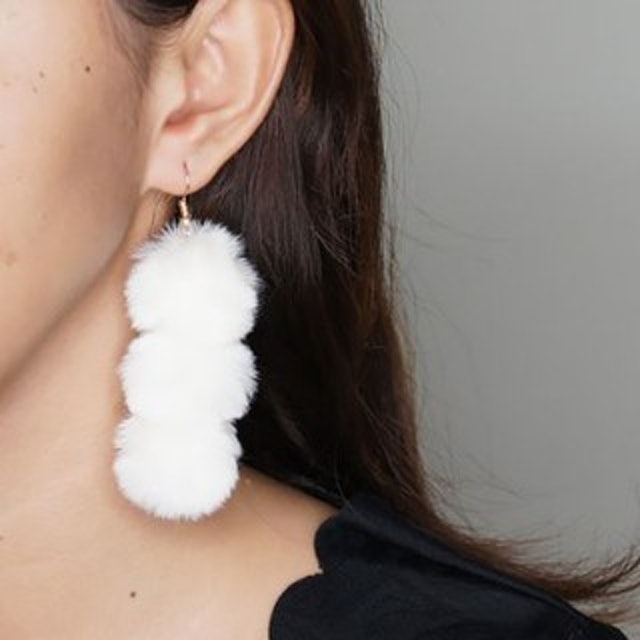 Tripple Pompom Earrings